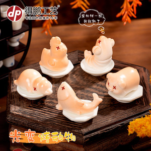 Dp <b>Light</b> Changing Resin Animal Craft Decor Home Decoration Artistic Figurines - Product Image 1