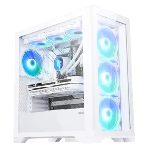 SAMA Tempered Glass Matx Pc Case Slide Hard-drive Bracket Gaming Pc Case Full Tower Support New Geforce Rtx 4090