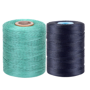 150D hilo de cuero cosido a mano cera plana poliéster encerado hilo de coser para zapatos 100% poliéster alta tenacidad patrón crudo - Product Image 4