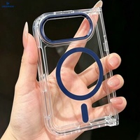 Étui personnalisé pour iPhone 18 Fold, transparent, magnétique, en PC et TPU, anti-jaunissement, pour téléphone pliable