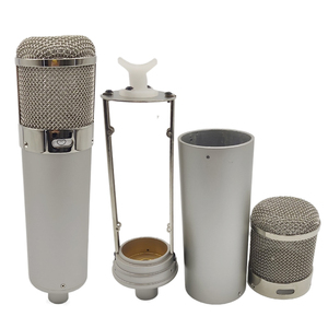 Boîtier de microphone à condensateur à diaphragme large en métal argenté de 6 cm de diamètre pour Telefunken U47 - Product Image 1