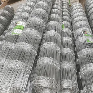 50 Meters Or 100 Meters Length Roll Hinge Joint Fixed Knot Cattle Sheep Goat Hog Wire Woven Mesh 6 Inch Pullout Farm Fence Cost
