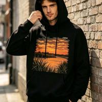 Vêtements personnalisés en coton épais, imprimés avec des motifs graphiques, sweats à capuche avec impression DTF.