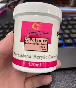 120ml /Jar Nail Acrylic Powder White Pink Clear Carving Crystal Polymer Builder Nails Extension power dipping nail polish