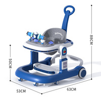Nouveau Trotteur Bébé ZONGMAO 2024, Évolutif Assis-Debout, Multifonctionnel, Pliable, avec Roues à Disque Musical, Châssis en Plastique, Charge 20KG