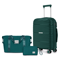 Nouvelle conception de valise rose crème tendance avec serrure TSA, trousse de voyage, logo personnalisé, ensemble de valises d'extérieur avec roulettes