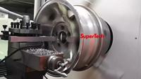 Torno de Cama Plana SuperTech de Alta Precisión AWR23 para Reparación de Llantas de Aleación con Corte de Diamante, para Rines Automotrices, con Sistema Fanuc para Reacondicionamiento