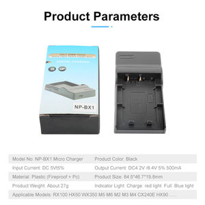RingTeam-Cargador USB único con luz indicadora NPBX1, cargador de batería para cámaras <span class=keywords><strong>Sony</strong></span> <span class=keywords><strong>RX100</strong></span> HX50 WX350 M5/6/2/3/4 HX90 - Product Image 6