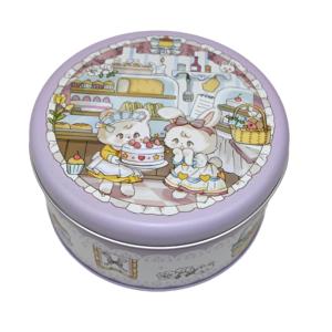 Caja redonda de hojalata de calidad alimentaria, personalizada, impresa, vacía, contenedor redondo de hojalata, lata metálica para galletas, dulces, bocadillos, alimentos, embalaje de regalo. - Product Image 2