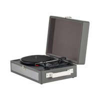 Plattenspieler zum Fabrikpreis mit Eingebauter Batterie, Neuem AUX-Eingang, Bluetooth, USB, SD, 3 Geschwindigkeiten und Stereo-Lautsprechern