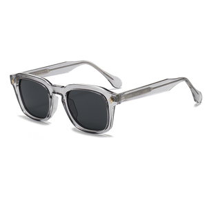 Gold Plated Metal Logo Acetate <b>Square</b> <b>Sunglasses</b> TR90 Frame Polarized UV400 Shades Custom Logo for <b>Men</b> Women Unisex - Product Image 1