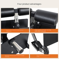 Banc GHD en PU à Poids Réglable avec Cadre en Acier, Conception Pliable, Capacité 40 kg pour Entraînement en Intérieur - Curl des Ischio-jambiers, Glute Ham Raisers
