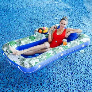 Inflatable Floating Pool Lounge 170x135cm With Backrest Adult Reclining Float Water Bed U Shaped Chair - Product Image 3