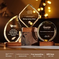 Nouveau Modèle 2025 – Trophée en Cristal Sculpté Lumineux Personnalisé et Médaille de Championnat en Bois – Conception Commémorative de Rétirement
