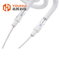 Ampoule halogène tubulaire à tube unique avec revêtement blanc, élément chauffant infrarouge en quartz 100-7600W