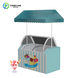 Most Popular and Beautiful Low Price <strong>Hot</strong> Sale Refrigerated Display Case Ice Cream Cart - Product Image 3