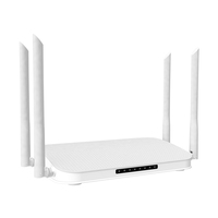 AC1200 स्मार्ट दोहरी बैंड गीगाबिट 4x5dBi के साथ वाईफ़ाई इंटरनेट रूटर 5Ghz + 2.4Ghz ओमनी दिशात्मक एंटेना के लिए ऑनलाइन खेल वीडियो