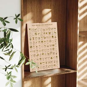 Top Gift Republic 100 Películas Bucket List Poster Las mejores películas esenciales para los amantes del cine - Product Image 1