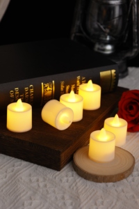 <span class=keywords><strong>Bougie</strong></span> chauffe-plat bon marché Bougies artificielles à piles en vrac grand diamètre scintillant - Product Image 5