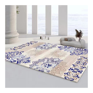 Design géométrique blanc <span class=keywords><strong>casse</strong></span> 100% polyester tapis grand format - Product Image 2