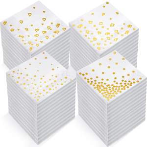 <span class=keywords><strong>Serviettes</strong></span> en <span class=keywords><strong>papier</strong></span> personnalisées élégantes en or 5x5 pouces 3 plis 100 pièces <span class=keywords><strong>Serviettes</strong></span> de fête en étoile dorée <span class=keywords><strong>Serviettes</strong></span> de cocktail - Product Image 6