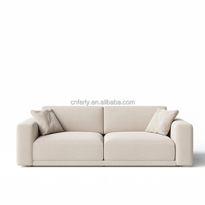 Canapé modulaire d'angle FERLY de luxe moderne pour villas et hôtels, en tissu et cuir PU - Product Image 5