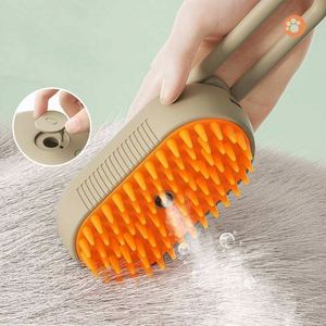 3-en-1 Pet Cat Steamy Brush Masaje Spray Steam Mist Spray Dog Grooming Steam Pet Brush - Product Image 1