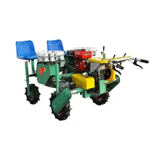 2rows hand push automatic seedling planting machine vegetable onion seed planter plant seedling