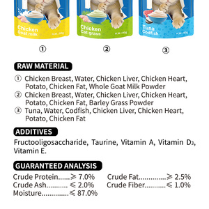 Vente en gros d'usine 85g Nourriture humide pour chats - Saveur naturelle de <span class=keywords><strong>poulet</strong></span> et de saumon riche en protéines, sans danger pour les animaux, qualité export - Product Image 3