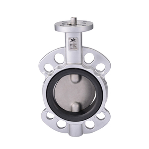 Válvula de lodo DN 300 de acero inoxidable con asiento de caucho fluorado, estilo Lug, para soldar - Product Image 3