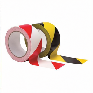 PVC Warning <b>Tape</b> Adhesive <b>Tapes</b> Red <b>White</b> Yellow Black Striped Safety Caution <b>Tape</b> for Hazard Marking and Floor Demarcation - Product Image 2