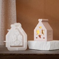 DM1133 formes d'amour et de colombes maison évidée moules à bougies en Silicone porte-bougie en béton faisant pour les décorations de chambre artisanat d'art