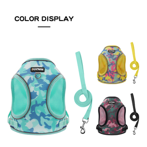 Rompi Harness Anjing Desain Kamuflase Bahan Bernapas dengan Tali, Grosir Produk Hewan Peliharaan - Product Image 6