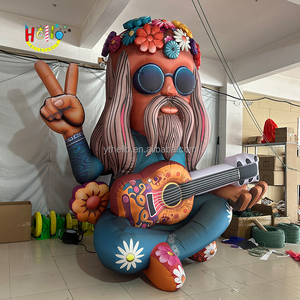 Accessoires de festival de musique Modèle de charter gonflable Jouer de la <span class=keywords><strong>guitare</strong></span> Vieil homme gonflable - Product Image 6