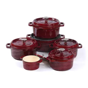 Enamel Cast Iron Cooking Pot Nonstick Casserole 6 Sizes To Choose From Custom Color