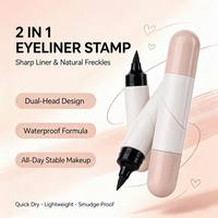 Stylo tampon imperméable pour taches de rousseur, longue tenue, logo personnalisé, eye-liner à double embout multi-usages pour cils et taches de rousseur