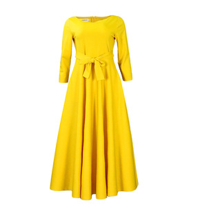 Abito <span class=keywords><strong>lungo</strong></span> elegante da festa da donna, nuovo modello autunno 2026, <span class=keywords><strong>a</strong></span> vita alta <span class=keywords><strong>con</strong></span> cintura, <span class=keywords><strong>a</strong></span> <span class=keywords><strong>maniche</strong></span> corte, di alta qualità, alla moda, taglie forti - Product Image 5