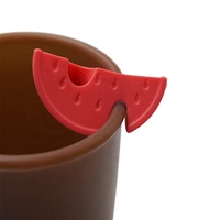 Protège-pailles en silicone en forme de pastèque pour tasses, gobelets, mugs de voyage, usage domestique et professionnel