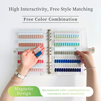 Livre d'échantillons de vernis gel couleur 240/180/120, magnétique, portable, avec dissolvant, pour salon et usage domestique