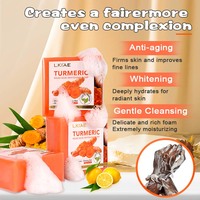 Savon éclaircissant et nettoyant rapide OEM fait main au curcuma, correcteur de taches sombres sur les jointures, savon en barre blanchissant à l'acide kojique pour tous types de peau