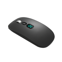 Souris sans fil rechargeable à double mode USB avec écran d'affichage de la puissance, style ergonomique, pour ordinateurs portables, bureau, jeux