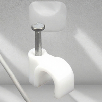 RUNBO Serre-câbles en plastique, fixation murale pour fils électriques, rond, 6 mm