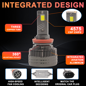 Bombillas LED K13 MAX 6000K para Autos 12V 240W 28800LM K5C H4 H11 H7 9005 9006 H1 9012 9007 Faros Delanteros para Auto Lámparas LED H4 - Product Image 3