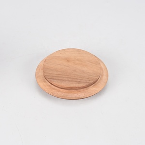 Grand pot à sel rond en bois d'acacia avec couvercle pour farine, sucre, café, thé - Product Image 3