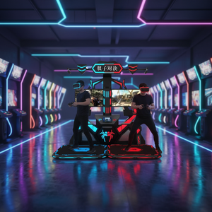 เครื่องเกมอาร์เคดใหม่ในห้างสรรพสินค้า เครื่องยิงปืน 2 ผู้เล่นในร่ม 9D VR เครื่องเกมโลหะ อุปกรณ์เสมือนจริง - Product Image 5