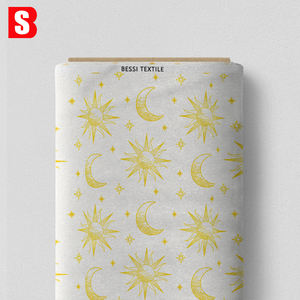 2025SS accepte l'impression numérique personnalisée Liberty Tana Lawn 100% tissu en coton avec des motifs de <span class=keywords><strong>nuit</strong></span> étoilée de lune étoilée imprimés pour les vêtements - Product Image 2