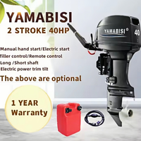 Moteur hors-bord 40 CV le plus vendu, Yamabisi 2 temps, moteur de bateau robuste pour les grands bateaux, usage commercial