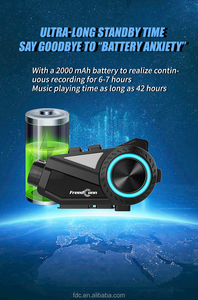 Headset Interkom FreedConn R3 Pro dengan <span class=keywords><strong>Bluetooth</strong></span>, Tombol Satu Sentuhan, Peredam Kebisingan untuk Perekam Interkom <span class=keywords><strong>Bluetooth</strong></span> - Product Image 4