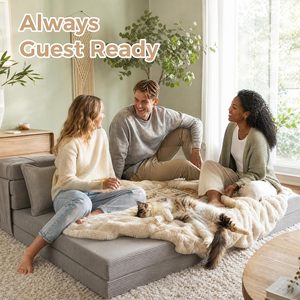 Tri-Fold Futon <b>Mattress</b> <b>Foldable</b> Japanese Floor Sleep High-Density Foam Bed Mat Nap Pad & Lounger the Premium High-density Foam - Product Image 4