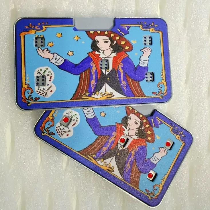 Diseño Joker con 5 dados - Azul